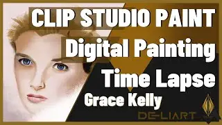 CLIP STUDIO PAINT Digital Painting Time Lapse of Grace Kelly