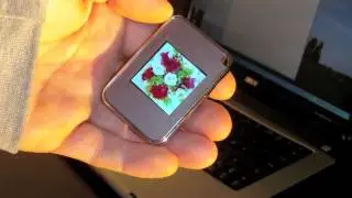 Nøkkelring med Digital fotoramme - lilla