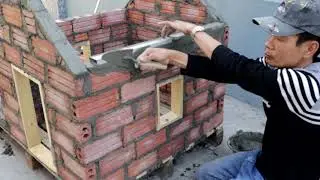 Building beautiful House Puppy by Cement and Brick