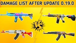 PUBG MOBILE LITE DAMAGE LIST AFTER UPDATE 0.19.0 || PUBG LITE GUN DAMAGE TEST || 0.19.0 || GUN GUIDE