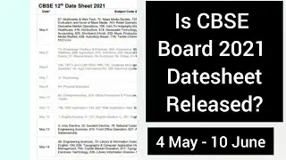 Is CBSE Board 2021 Datesheet  Released ? 📢 | ⚠️Fake Datesheet | How to get original Datesheet ?