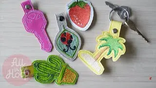 In The Hoop Key Fobs #inthehoop #machineembroidery #embroiderydesign #inthehoop #ith