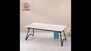 White ceramic porcelain rectangle serving plates with metal stand display tray for food  | SANBO
