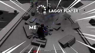Playing against laggy players be like- ROBLOX The Strongest Battlegrounds