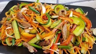 Самый Вкуснейший Мясной Салат по корейский ☆Гости будут в Восторге