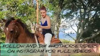 Beautiful woman riding Horse 