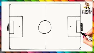 Cómo Dibujar Un Cancha De Futbol Paso A Paso Y Fácil ⚽