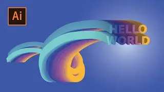 3D Typography Blend Text Effect in Adobe Illustrator I Using Blend Tool 