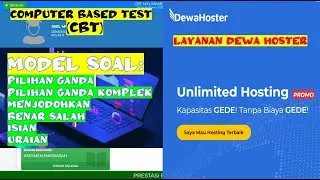 CBT RESPONSIVE BERBAGAI MODEL SOAL ASESMEN MENGGUNAKAN LAYANAN DEWA HOSTER PAKET CBT