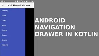 ANDROID NAVIGATION DRAWER IN KOTLIN