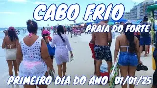❤️💙CABO FRIO 01/01/25 🏖️ PRAIA DO FORTE LOTADA