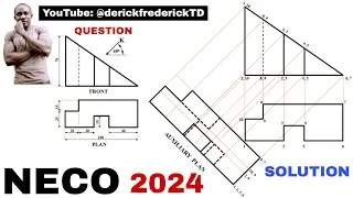 How to Draw The Auxiliary Plan of a Truncated Block. NECO 2024 🇳🇬. @derickfrederickTD