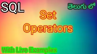 Types of set operators and its uses in realtime 👩‍💻👆 || Priya || 2021