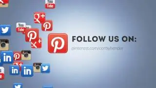 social icon floating pinterest