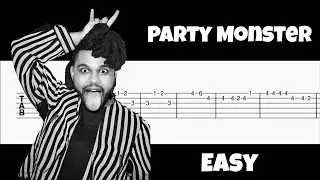 The weeknd - Party monster easy guitar tutorial