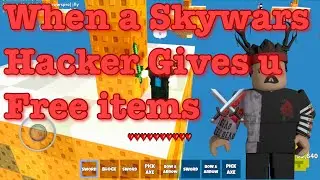 Roblox Skywars Hacker Gives Free Swords Bows Etc ⚔️