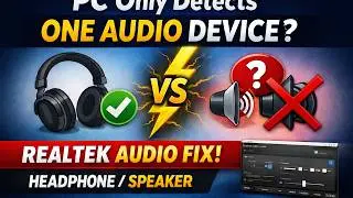 PC Only Detects One Audio Device? Realtek Audio Fix (Headphone/Speaker)