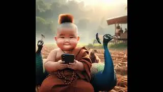 Cute monks created by AI.#shorts #Lovely #AI
