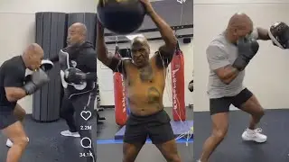 Mike Tyson Training Footage for Jake Paul. Terrifying Speed and Power.