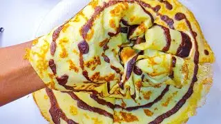 Chocolate Vanilla Napkin Crepes/Pancakes. Super soft And Smooth.