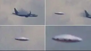 UFO Out Of The Cloud Near The Plane, April 25, 2014