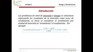 Riesgo y Rendimiento