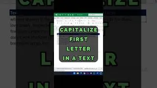 How to Capitalize first letter in a text in Excel