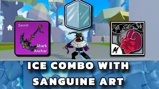 Ice Combo with Sanguine Art and shark anchor in blox fruits mobile | Ice combo mobile