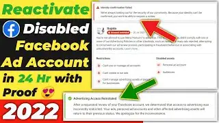 How to Activate Disabled Facebook Ads Account 2022 With Proof 🔥Recover Disabled Facebook Ads Account