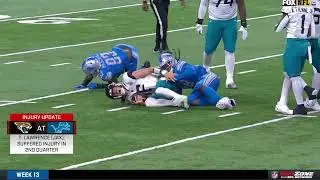 Trevor Lawrence SCARY leg injury vs. Lions