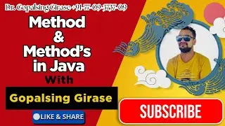 Methods in Java | Predefined and User Defined Methods | Java Tutorial for Beginners with Gopalsing