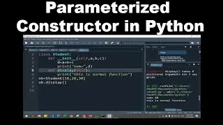 Parameterized Constructor in Python | Python Parameterized constructor | Python Programming #68
