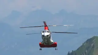 Boeing VERTOL CH-46 Helicopter in the Swiss Alps ⛰️ [4K]