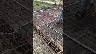RCC slab steel is ready for concrete pouring in #houseconstruction