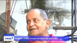 Incêndio atinge oficina mecânica em Cachoeiro