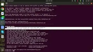 I will do install and configure Let's Encrypt 