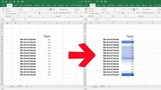 How to use the color scale to visualize the values in a range in Excel