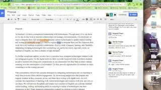 screen shot google docs