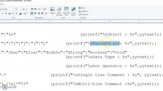 Lexical analyzer for token generation using Lex