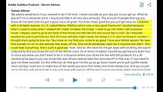 Darren Altman from Britain's Got Talent talks about Nancy Wolfson Voice Over Coach