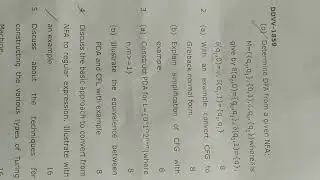 theory of computation question paper