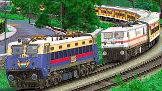 WAP4 RESCUE WAP7 ANTYODAYA EXP TRAIN | BUMPY RAILROAD | Train Simulator | Railwork | NTG GAMING