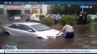ПОТОП В ТОЛЬЯТТИ  Город затопило за 15 минут  Новости России 04.07.2015