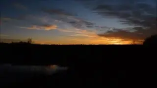 Sonnenuntergang bei Türkheim - Februar 2016
