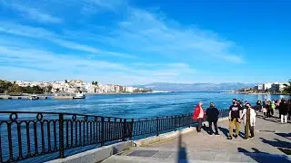 CHALKIDA Walking Tour, Natural City Sounds - The City Of CRAZY WATERS | GREECE