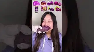 CHALLENGE MAKANAN UNGU RANDOM 💜 ASMR 🤫