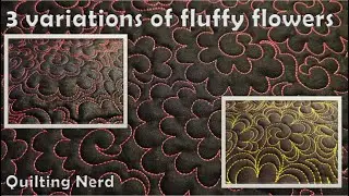 Free motion quilting tutorial – three variations of a fluffy flower – beginner friendly