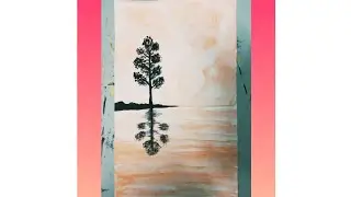 How to draw sunset scenery with water colour || sunset scenery drawing