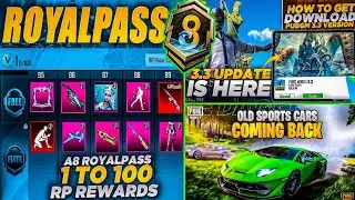 How To Download 3.3 Update | A8 Royal Pass 1 to 100 Rp Rewards | Pubg Lamborghini Collab