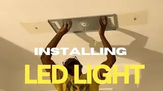 How to Install LED Ceiling Panel Light | 4000 Lumen Dimmable LED Closet Light Installation Tutorial